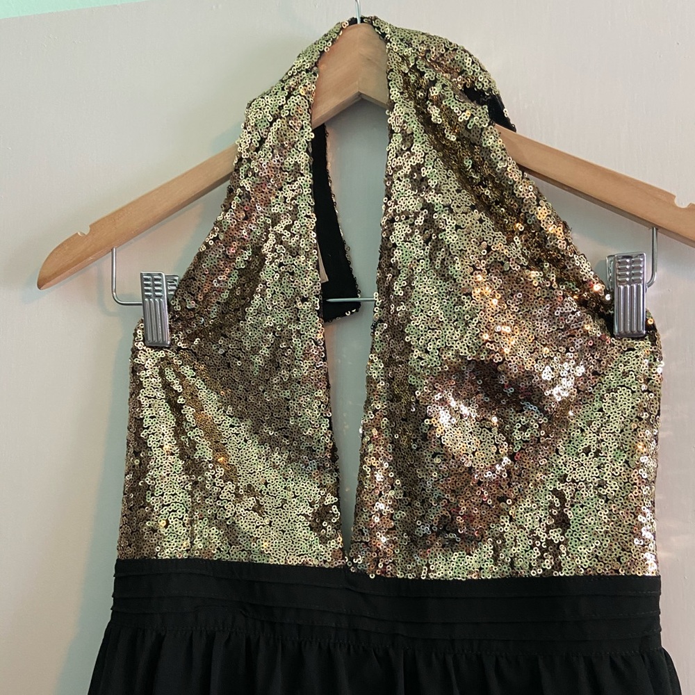 Gold & Black Sequin Bling Dress - Picture 2 of 4